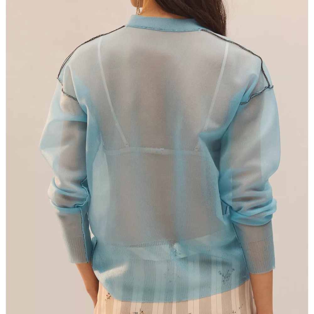 ZARA LIMITED EDITION SHEER KNIT CARDIGAN - Picture 7 of 9